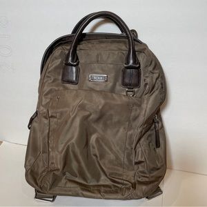 Olive or Taupe Tumi backpack tote bag laptop